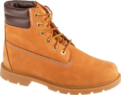 A single tan Timberland boot is shown against a white background.