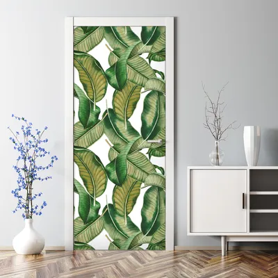 Produktbild von Dekorative Türposter Klebefolie selbstklebend Wandaufkleber Exotische Monstera 70 x 200 cm