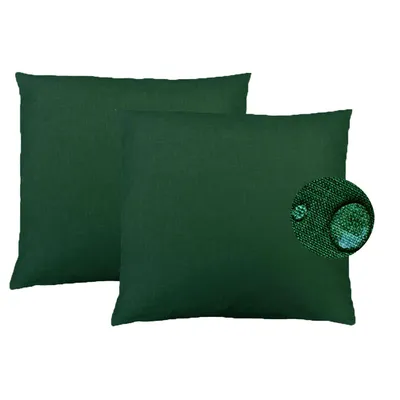 Produktbild von Leinen Optik 2er Set Kissenhülle 40 x 40 DUNKELGRÜN Leinen Optik grün Kissenbezug