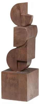 Image de Sculpture décorative Draxa en bois, marron