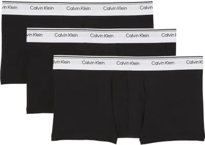 Produktbild von Calvin Klein Herren 3er Pack Boxershorts Trunks Balance Low Rise, Schwarz (Black