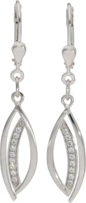 Produktbild von Damen Ohrhänger 925 Silber rhodiniert mit Zirkonia JL20-06-1227