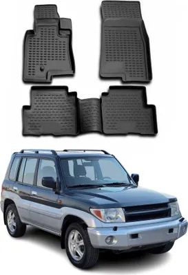 Image de 1999-2006 Mitsubishi Pajero Montero Tapis de sol TPE noir 4 pcs