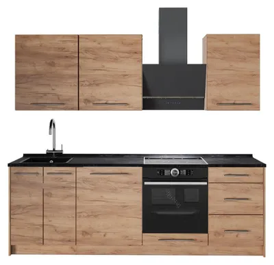 Image de Cuisine Vicco Fame-Line Chêne de force doré/Chêne de force doré 230cm sans PT, Model 63988
