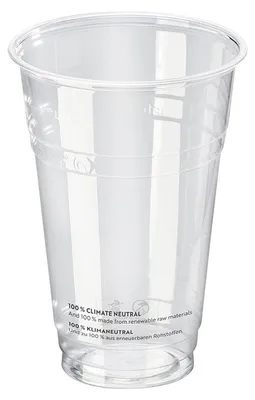 Produktbild von 50x Trinkbecher Bierbecher 500 ml mit Eichstrich Ø96 mm aus PLA