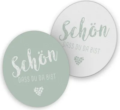 Produktbild von Bieruntersetzer Eukalyptusgrün 10,7 cm Tafeldeko