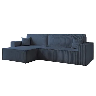 Produktbild von IDOHOME-Universelles Polsterecksofa PARIS XL mit Schlaffunktion und Bettkasten Ecksofa in L-Form Wohnzimmer Sofa Couch Poso 05 Blau