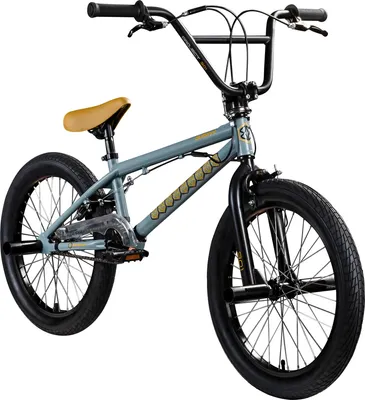 Produktbild von Bullseye Project 301 BMX 20 Zoll Bike Fahrrad 2 Pegs 360° Rotor Freestyle grau/gelb