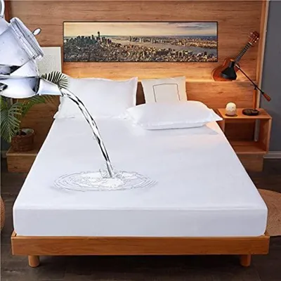 Immagine prodotto di Coprimaterasso impermeabile 160x200 cm | Coprimaterasso | Traspirante | Lavabile | Adatto per materassi fino a 30 cm di altezza