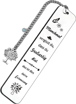 Produktbild von Lesezeichen Metall,Manchmal Vergisst Du Dass Du Gro?artig Bist Lesezeichen Geschenke,Inspirierende Geschenke,Lesezeichen personalisiert,Ruhestand Geschenk,Geschenke fš¹r Lehrer,Studenten,Kollegen