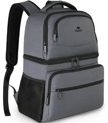 Produktbild von Kühlrucksack 34L Grau Auslaufsicher für Picknick Strand Camping