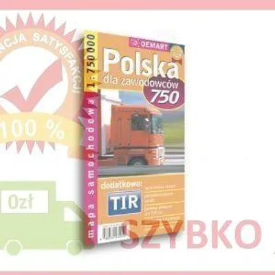 Zdjęcie produktu dla Mapa sam. POLSKA TIR 1:750 000 DEMART - Praca zbiorowa