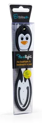 Image de Flexilight lampe de lecture (pingouin) | 2 en 1 lampe de lecture & marque-page | Cadeau pour lecteur, amoureux des livres | Edition française