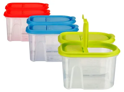 Produktbild von Schüttdose für Müsli 1,1L 6er Set Bunt – Vorratsdosen mit Deckel luftdicht – Frischhaltedosen mit Deckel – Aufbewahrungsbox Küche für Mealprep & Organisation