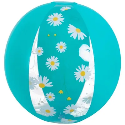 Immagine prodotto di Palla gonfiabile per l'acqua, 50 cm, modello "Daisy", colore turchese, ideale per la spiaggia