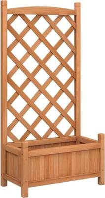 Produktbild von Pflanzkübel mit Spalier Braun Massivholz Tanne