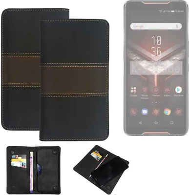 Produktbild von K-S-Trade Hülle Handyhülle kompatibel mit Asus ROG Phone 2 Schutzhülle Walletcase Bookstyle Tasche Schutz Case Handytasche Wallet Cover Kunstleder