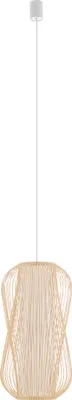 Image de Suspension PUKET L bois naturel-blanc 1xE27x25W bambou dim. : 160x30x30 cm IP20 Nowodvorski Lighting
