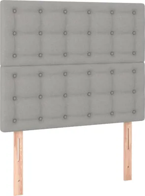 Produktbild von Kopfteil Hellgrau 90x5x118/128 cm Stoff