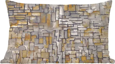 Produktbild von MuchoWow® Zierkissen Sofakissen Wohnzimmer Dekokissen 50x30 cm Mondrian - Kunst - Alte Meister - Tableau I - Wohnzimmerdekoration - Polster mit Photo