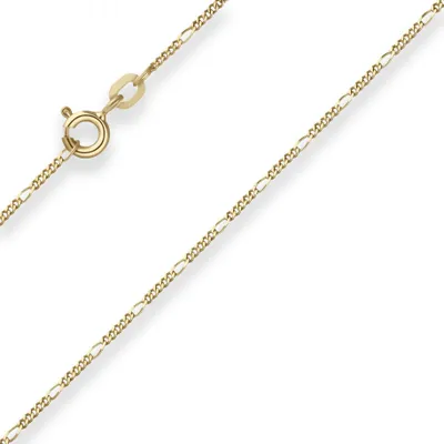 Produktbild von 1,1mm Figarokette diamantiert Collier Halskette aus 585 Gold Gelbgold 45cm