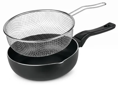 Produktbild von Frittierpfanne mit Griff, Induktion, 26 cm, Antihaftbeschichtung, schwarz