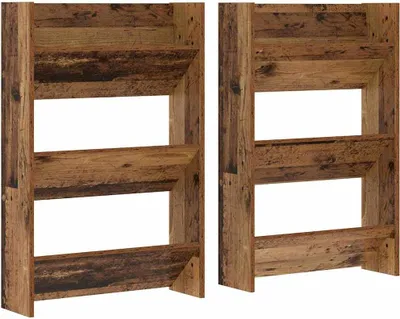 Produktbild von Schuhschrank 2 pcs Altholz 60 x 18 x 90 cm Holzwerkstoff
