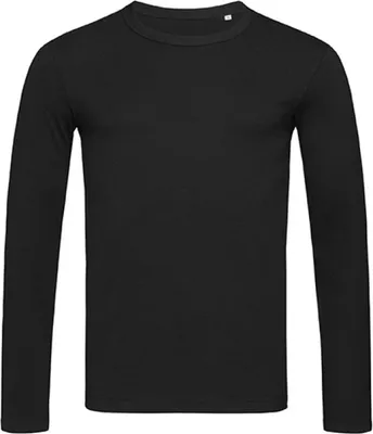 Produktbild von Stedman ST9040 | Herren Morgan Long Sleeve / Single-Jersey - Farbe: Black Opal - Größe: L