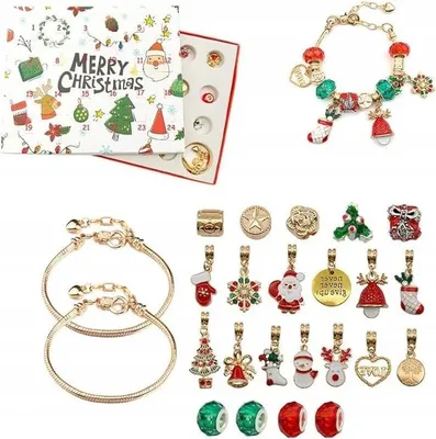 Zdjęcie produktu dla Kalendarz Adwentowy Biżuteria Charms Diy Do Bransoletek Dla Dziewczynki