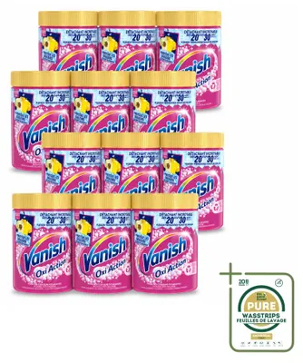 Produktbild von 12 x Vanish Oxi Action Fleckenentferner Pulver für Buntwäsche 940 g - Vorratspackung - 12 Stücke