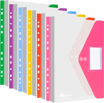 Produktbild von Dokumententasche A4 Klettverschluss 24 Stück - 6 Farben Dreidimensionale A4 Dokumentenmappe zum Abheften, Sammelmappen A4 mit Binderlöcher für Dokumente Organisieren, Hält 270 Papiere