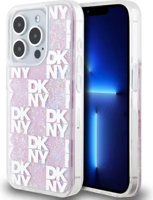 Zdjęcie produktu dla DKNY DKHCP15LLCPEPP iPhone 15 Pro6.1 różowy/pink hardcase Liquid Glitter Multilogo