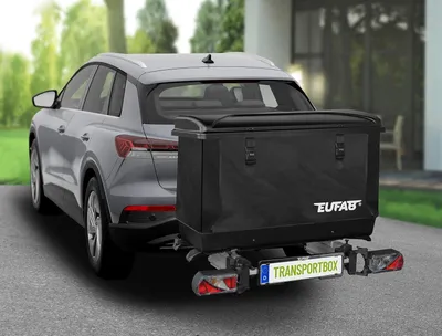 Image de Boîte de transport pour porte-vélos, 350 litres, noire