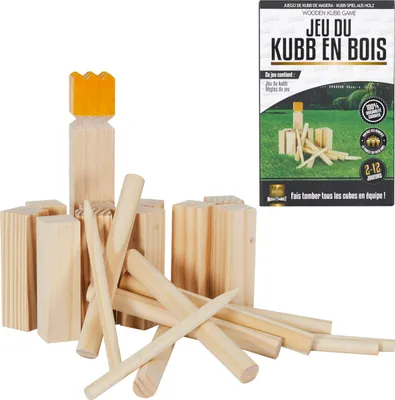 Immagine prodotto di Gioco di Kubb in legno, per 6 giocatori, ideale per l'uso in giardino