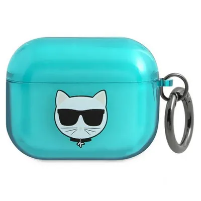 Zdjęcie produktu dla Etui Karl Lagerfeld Choupette na AirPods Pro - niebieskie