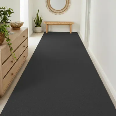 Produktbild von Steffensmeier Kurzflor Teppich Läufer Capri | strapazierfähig für Wohnzimmer und Fur | Größe: 100x350 cm