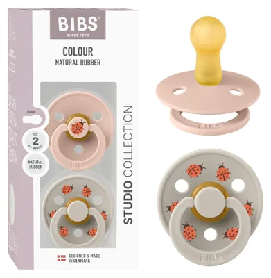 Zdjęcie produktu dla Bibs STUDIO, Klasyczny smoczek dziecięcy, Okrągły, Lateks, Chłopak, dziewczyna