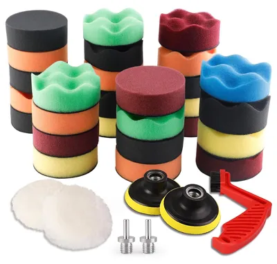Productafbeelding van SPTA Polierspons, 34-delig, 80mm. Set poliersponsjes voor het polijsten