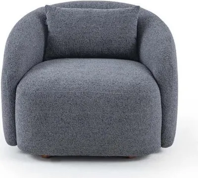 Obrázek produktu pro Grauer Sessel Relaxsessel Lounge Sessel Textil Polster Einsitzer Möbel