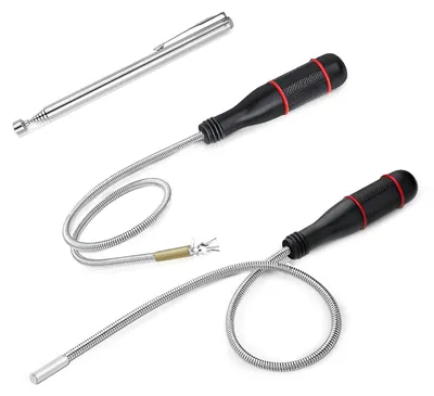 3 Magnet-Hebewerkzeuge mit flexiblem Schwanenhals 500 mm