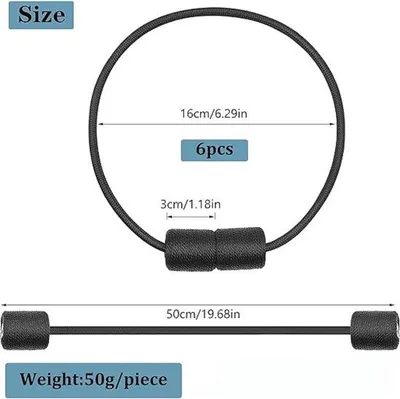 Produktbild von Famanu Vorhanghalter Set 6 - Magnetisch, Praktisch und Elegant