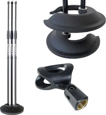 Produktbild von keepdrum MS096 Mikrofonständer gerade mit Mikrofonklammer