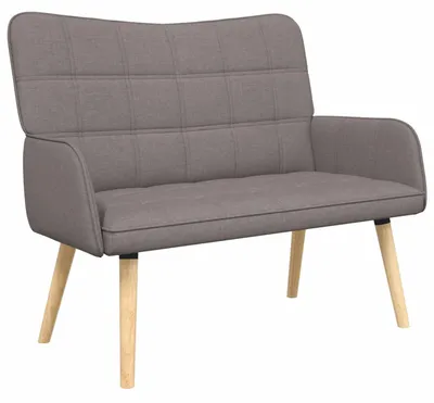 Obrázok produktu pre vidaXL dvojmiestna pohovka, farba taupe, 115 x 61 x 87 cm, látka