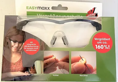 Produktbild von EASYmaxx Vergrößerungsbrille LED - Vergrößert um ca. 160 % - schwarz