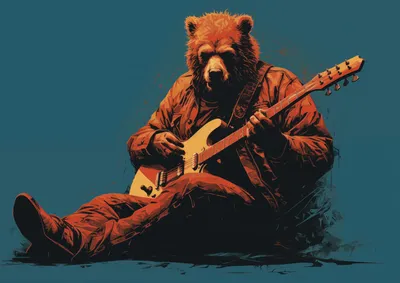 Obrázek produktu pro Poster 29,7x21cm Bears Playing