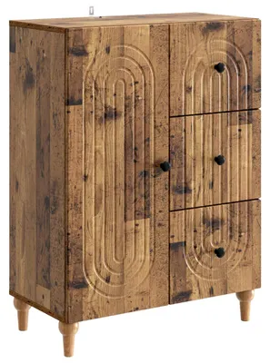 Zdjęcie produktu dla Komoda vidaXL z drewna postarzanego 66 x 34,5 x 90 cm z materiału drewnopochodnego