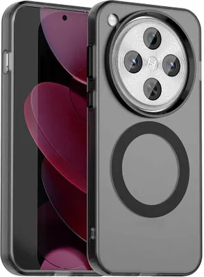 Image de Etui magnétique pour Oppo Find X8 5G, Etui antichoc fin, mat et translucide Noir