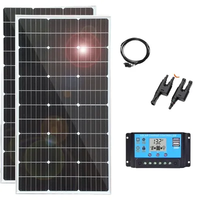 Immagine prodotto di Set di pannelli solari, potenza 240 W, efficienza monocristallina, kit 240w 12v 24v 20A