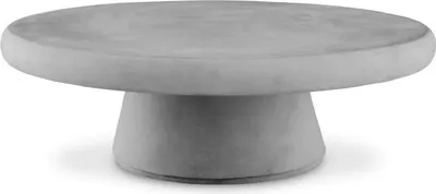 Produktbild von Casa Padrino Luxus Gartentisch Grau Ø 100 x H. 32 cm - Runder Garten Couchtisch aus glasfaserverstärktem Beton - Garten & Terrassen Möbel - Luxus Qualität