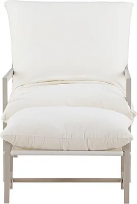 Produktbild von Corso Loungesessel mit Fußhocker beige.